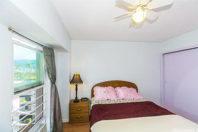 bedroom with ceiling fan