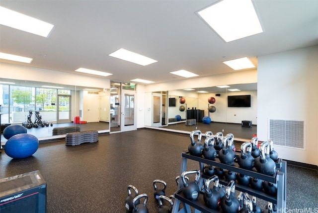 view of exercise room