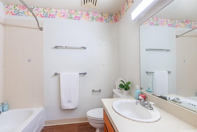 350 Aoloa St Unit A236, Kailua, HI 96734 - full bath with toilet, vanity, shower / bath combination, and wood finished floors
