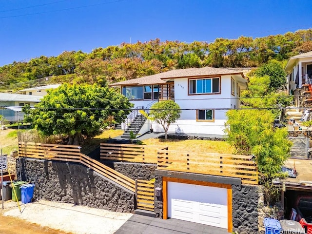 view of front facade with a garage