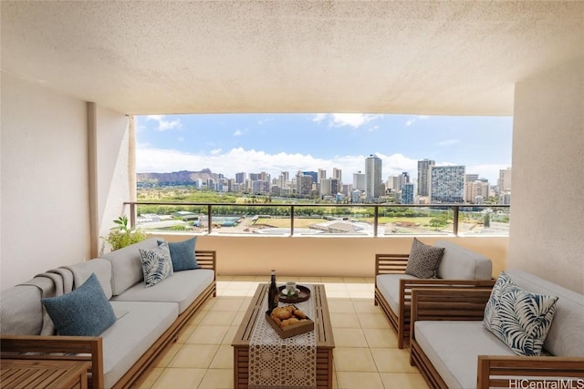 balcony with an outdoor hangout area