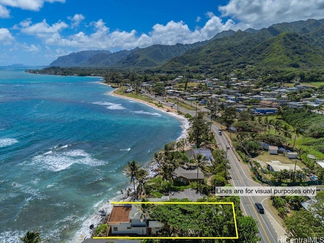 property view of water with a mountain view