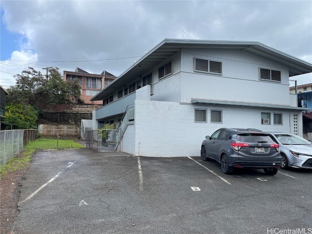 exterior space featuring a garage