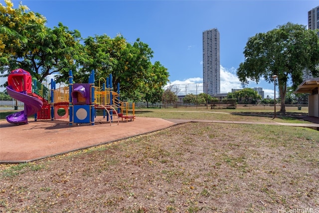 view of jungle gym