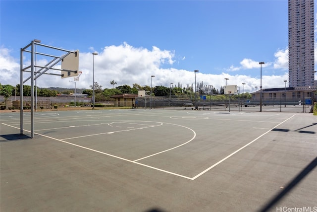 view of basketball court