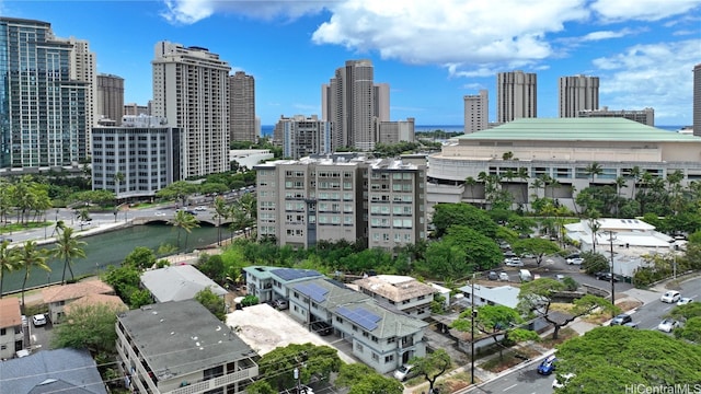 property's view of city with a water view