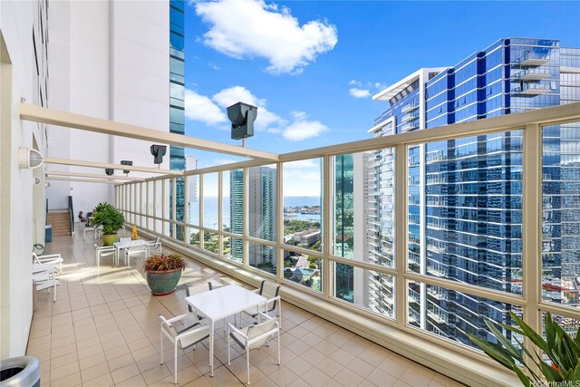88 Piikoi St Unit 1405, Honolulu, HI 96814 - balcony with a city view and a water view