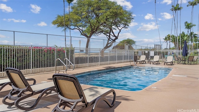 view of pool featuring a patio area