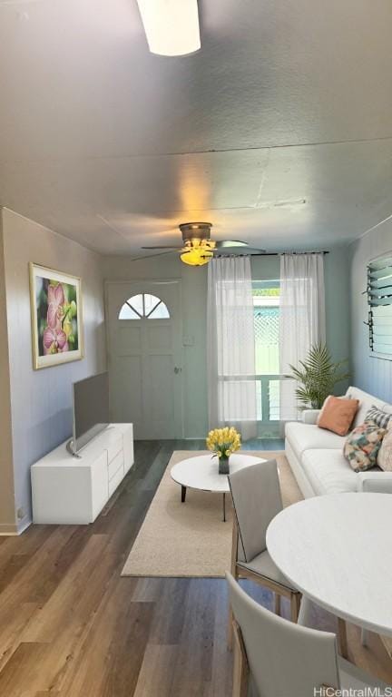 84-1064 Lahaina St Unit 3, Waianae, HI 96792 - living room with dark hardwood / wood-style flooring