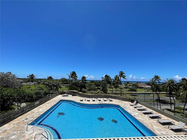 pool featuring a patio area