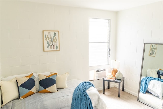 bedroom featuring light hardwood / wood-style flooring