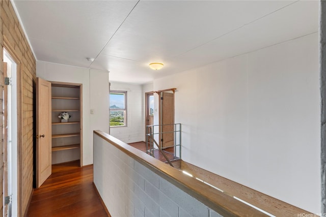 2326 Sonoma St, Honolulu, HI 96822 - corridor with an upstairs landing and dark wood finished floors