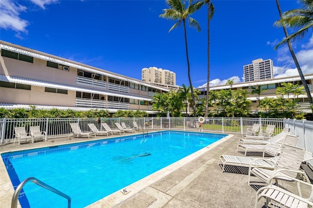 view of pool with a patio