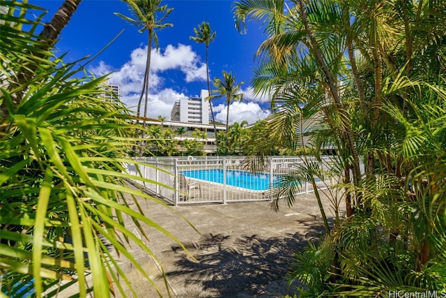 view of pool with a patio area