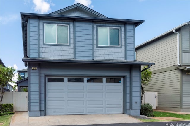 view of front facade featuring a garage