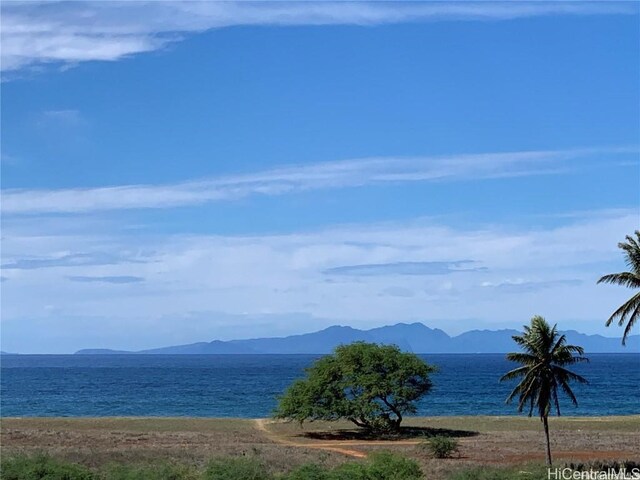 exterior space featuring a water view