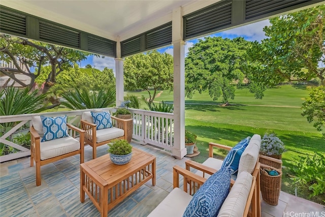 view of sunroom