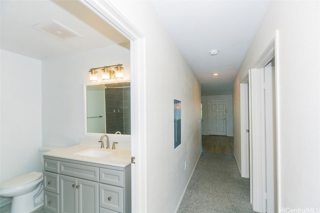 interior space with sink and light carpet