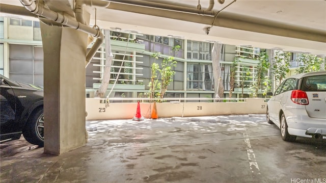 interior space featuring a carport