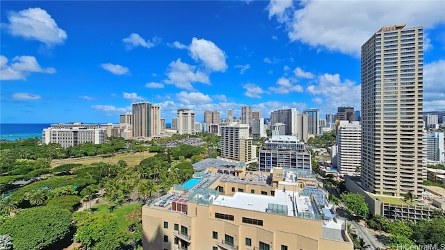 view of city featuring a water view