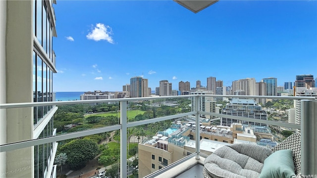 383 Kalaimoku St Unit E2001, Honolulu, HI 96815 - balcony featuring a city view and a water view