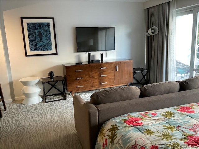 view of carpeted living room