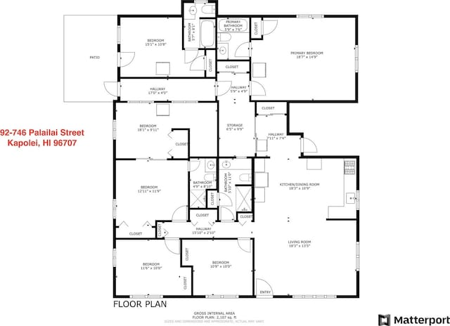 92-746 Palailai St, Kapolei, HI 96707 - floor plan / room layout