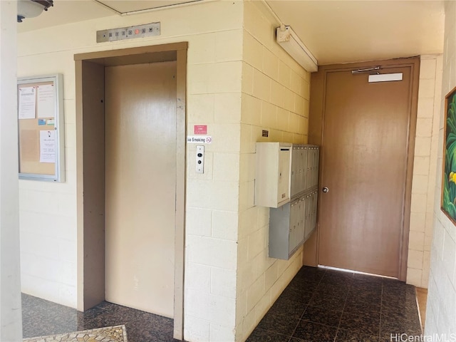 hall featuring elevator