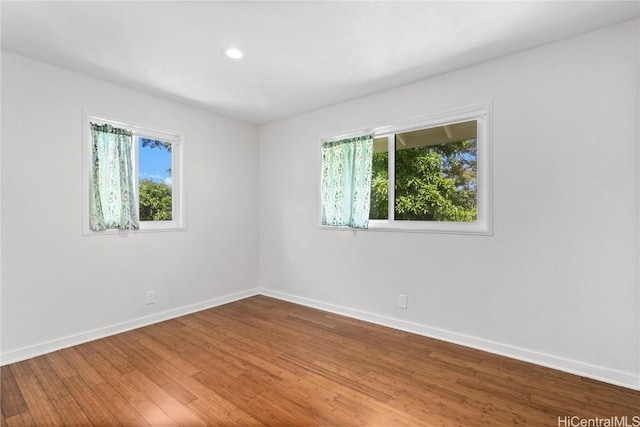 empty room with wood-type flooring