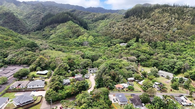 bird's eye view featuring a mountain view