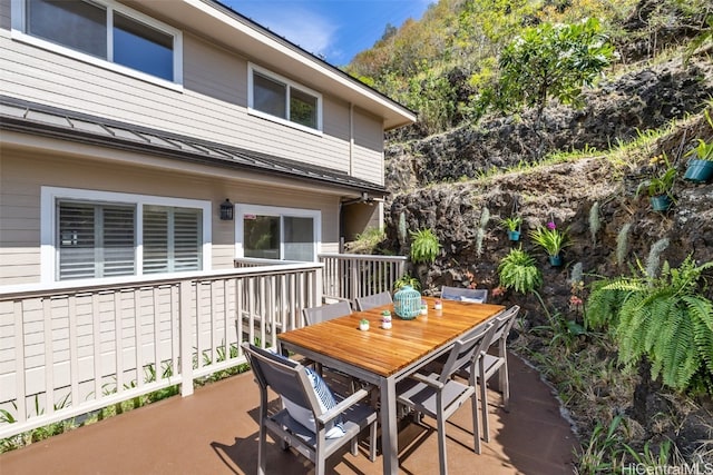 view of patio with outdoor dining area