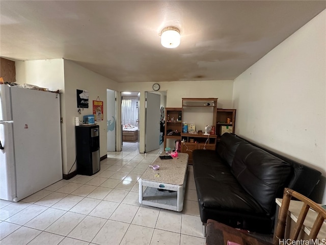 view of tiled living room