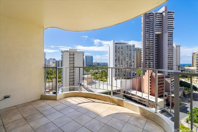 balcony with a view of city