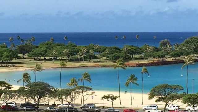 water view with a beach view