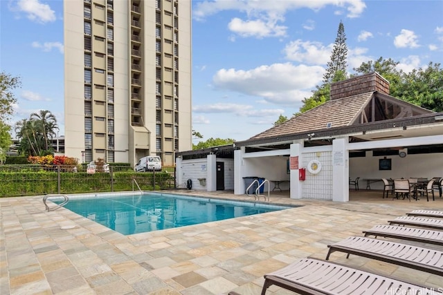 view of pool with a patio area