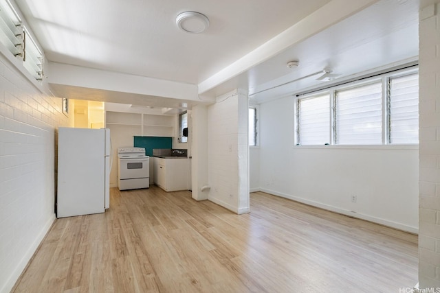 1420 Ward Ave, Honolulu, HI 96822 - interior space with baseboards and light wood-style floors