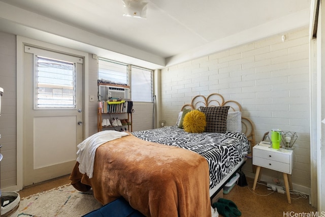 bedroom with carpet floors