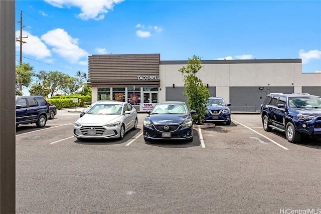 view of parking / parking lot