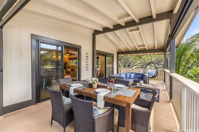 view of patio featuring outdoor lounge area