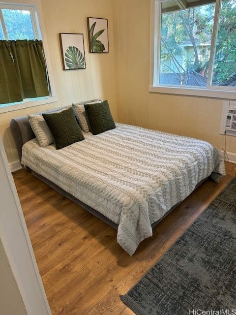 bedroom featuring hardwood / wood-style flooring