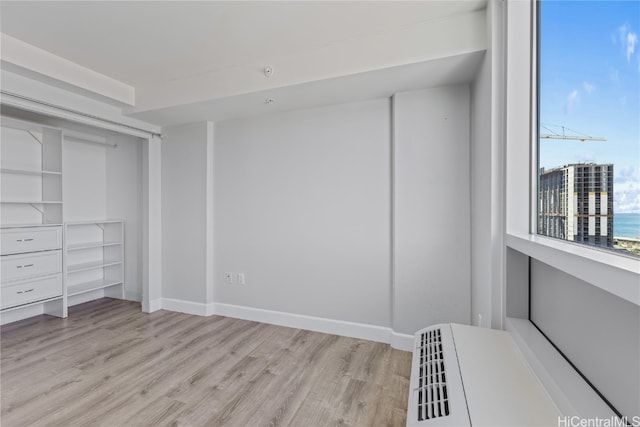 interior space featuring light hardwood / wood-style floors