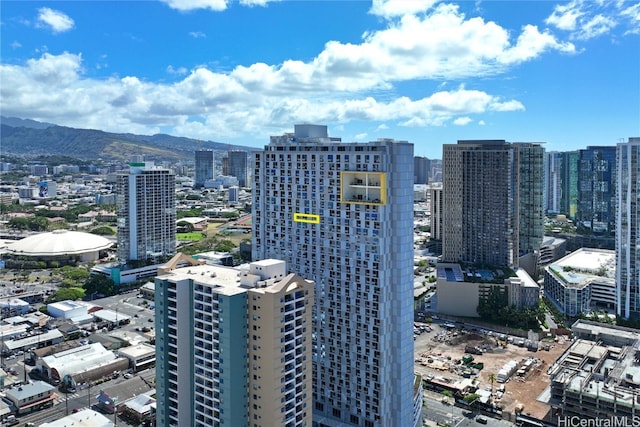 view of city featuring a mountain view