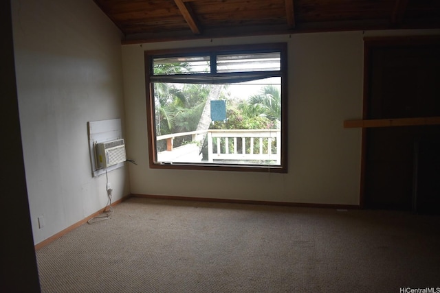45-55 Lilipuna Rd Unit A, Kaneohe, HI 96744 - empty room with light colored carpet, wood ceiling, and baseboards