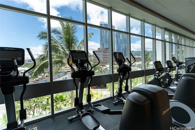 view of exercise room