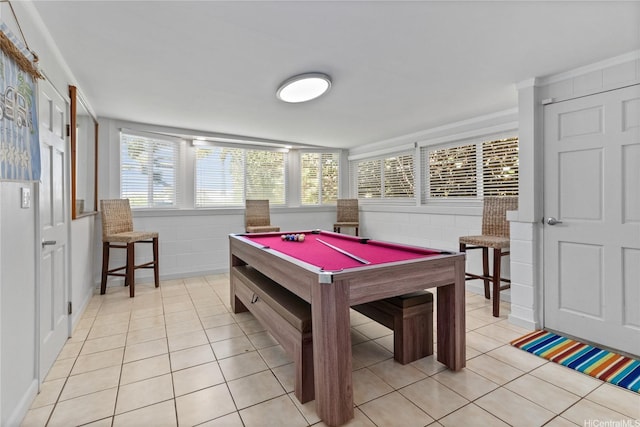 61-707 Papailoa Rd, Haleiwa, HI 96712 - game room with pool table and light tile patterned floors