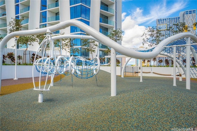 view of jungle gym