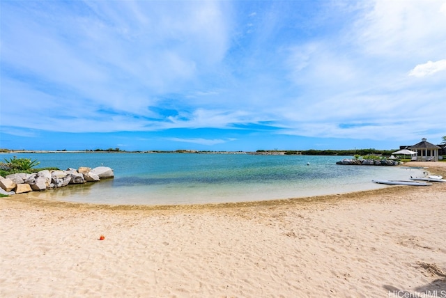 property view of water with a view of the beach