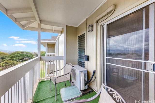 balcony with ac unit