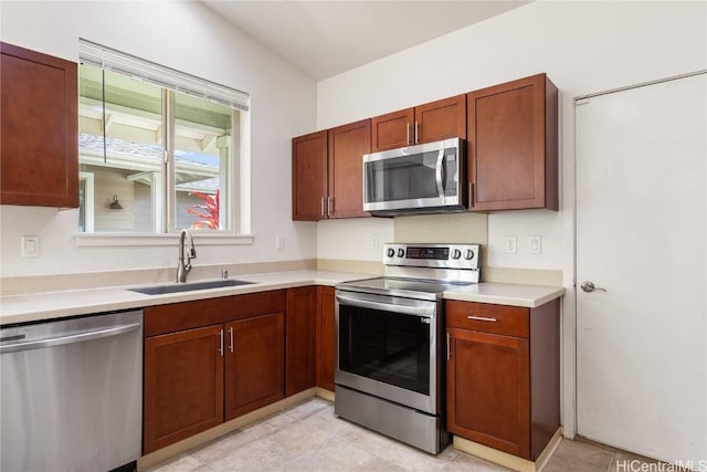 kitchen with stainless steel appliances and sink