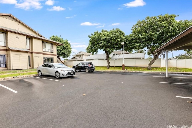 view of parking / parking lot